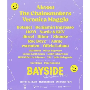 Bayside 2-dagars biljett  - Säljer min bayside 2-dagars biljett då jag har fått förhinder och inte kan gå. 