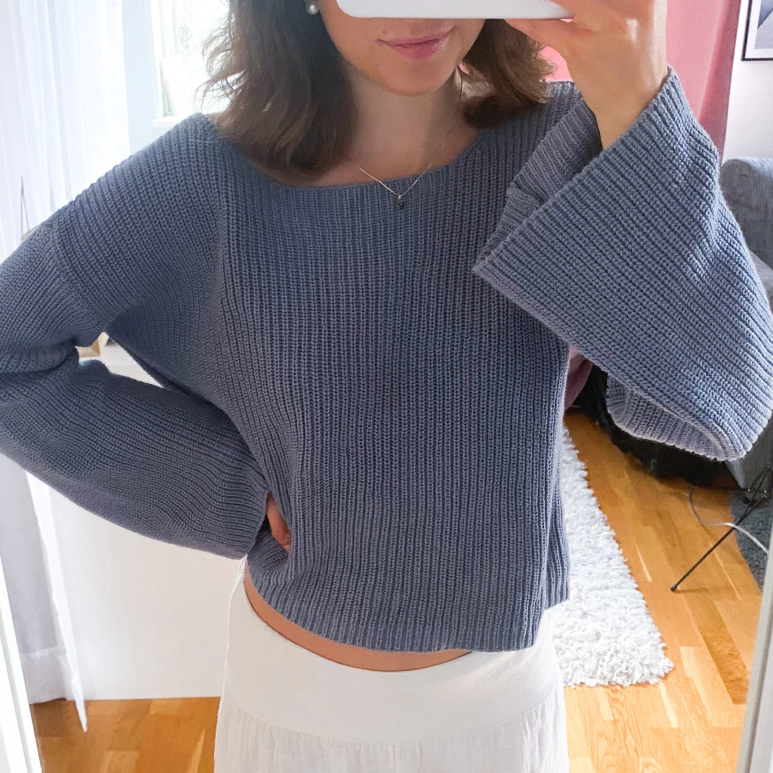 Stickad tröja nakd💙 - 91