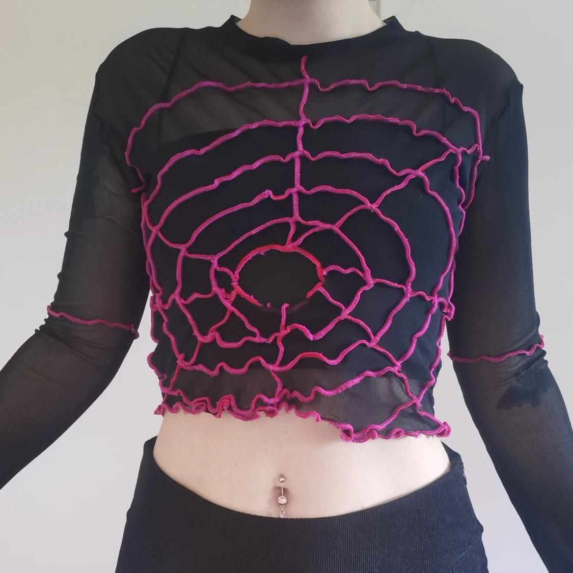 Rosa spindelnät mesh top - 90
