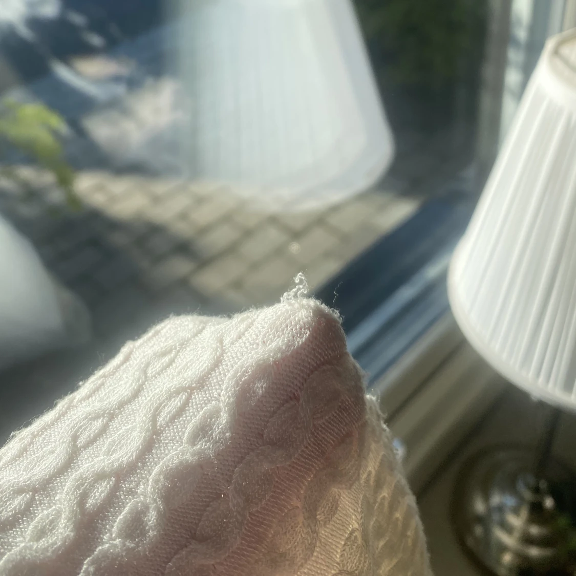 Vit stickad topp - 91