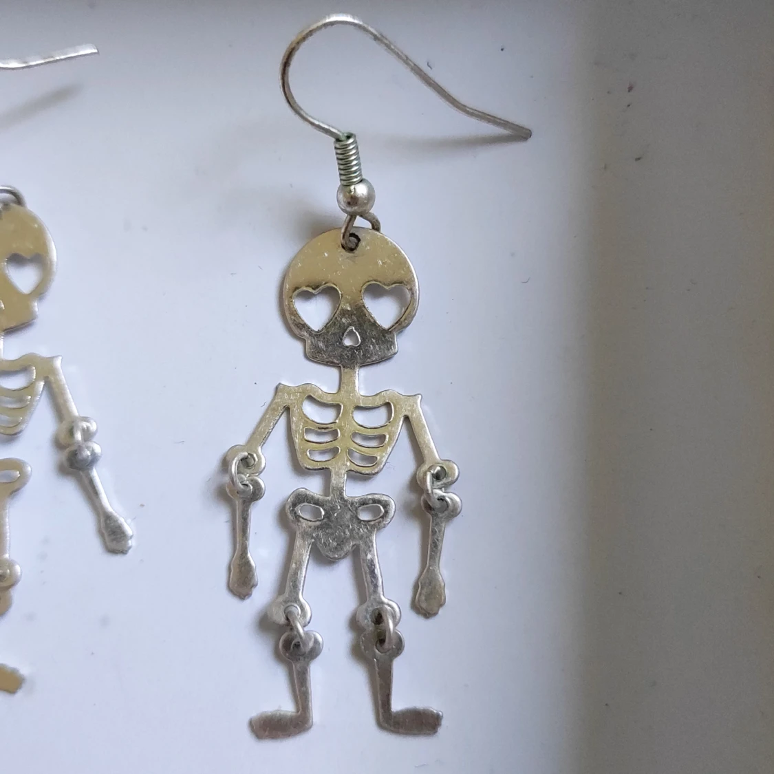 Skelett i kärlek silverörhängen - 90