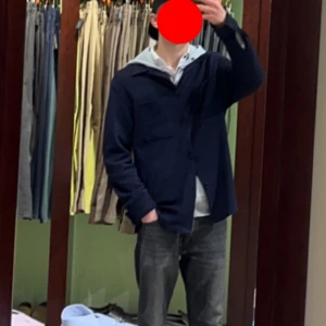 Blå overshirt - Säljer nu denna overshirt. Den ser ut exakt så man vill att sin sthlms overshirt ska se ut! Men tyvärr är den för stor för mig, då jag är ungefär 175 och den är storlek XL. Så den passar från 177 och upp. 