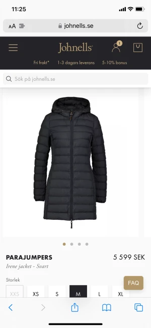 Parajumpers dunjacka - Längre figursydd dunjacka  Svart Från parajumpers i modellen irene  Storlek XXS men passar mig som är XS kan även passa en mindre S Bra skick