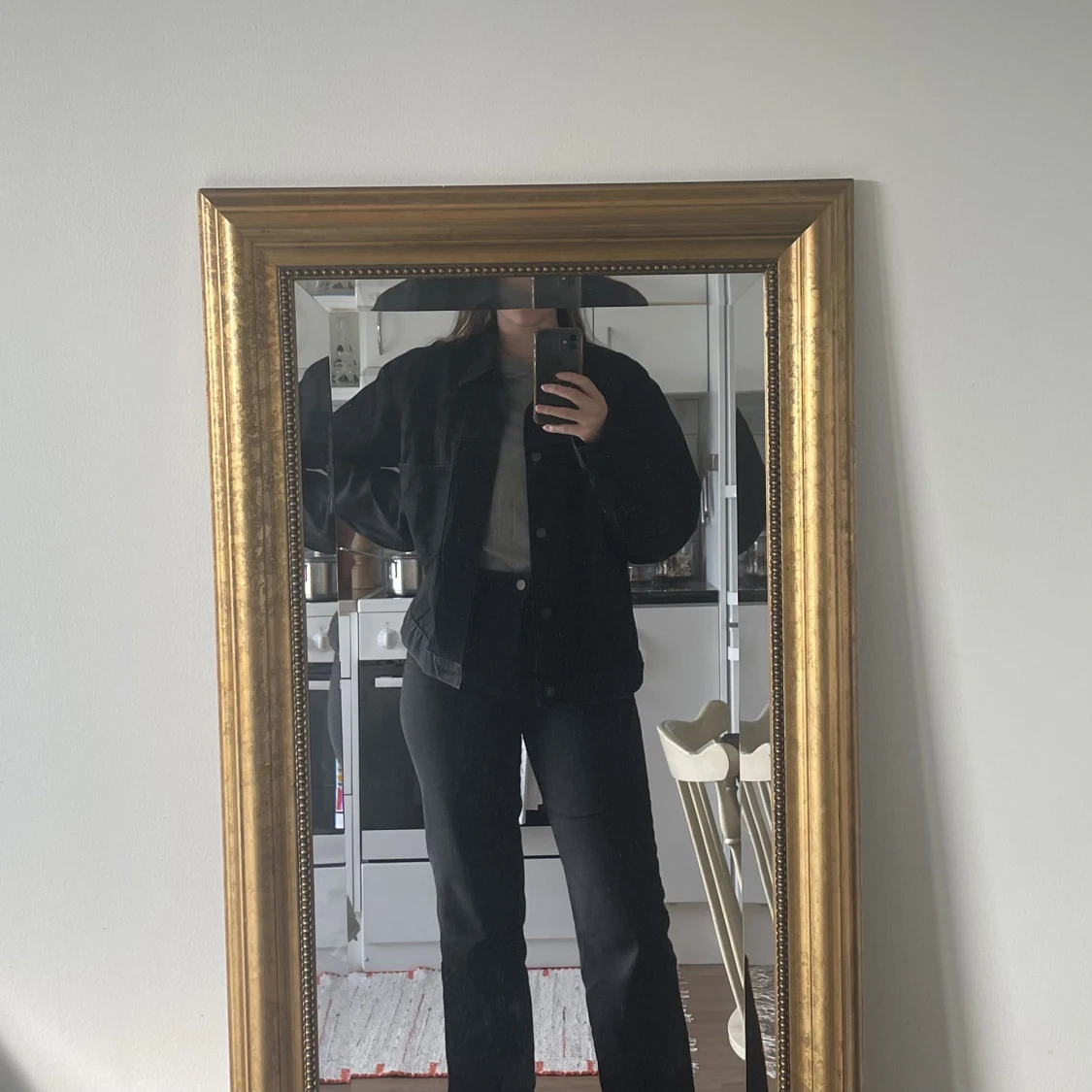 Svart jeansjacka  - 90