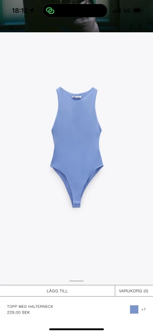 Body från zara  - Body från zara helt oanvänd, (fläckarna är från deo och går bort i tvätten), säljer då den inte kommit till användning. (Samma body som jag säljer i grå) färgen ser blåare ut i kameran men den är som på bilden från hemsidan! 