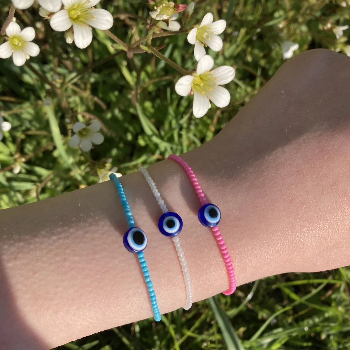 Evil eye armband - 2mm