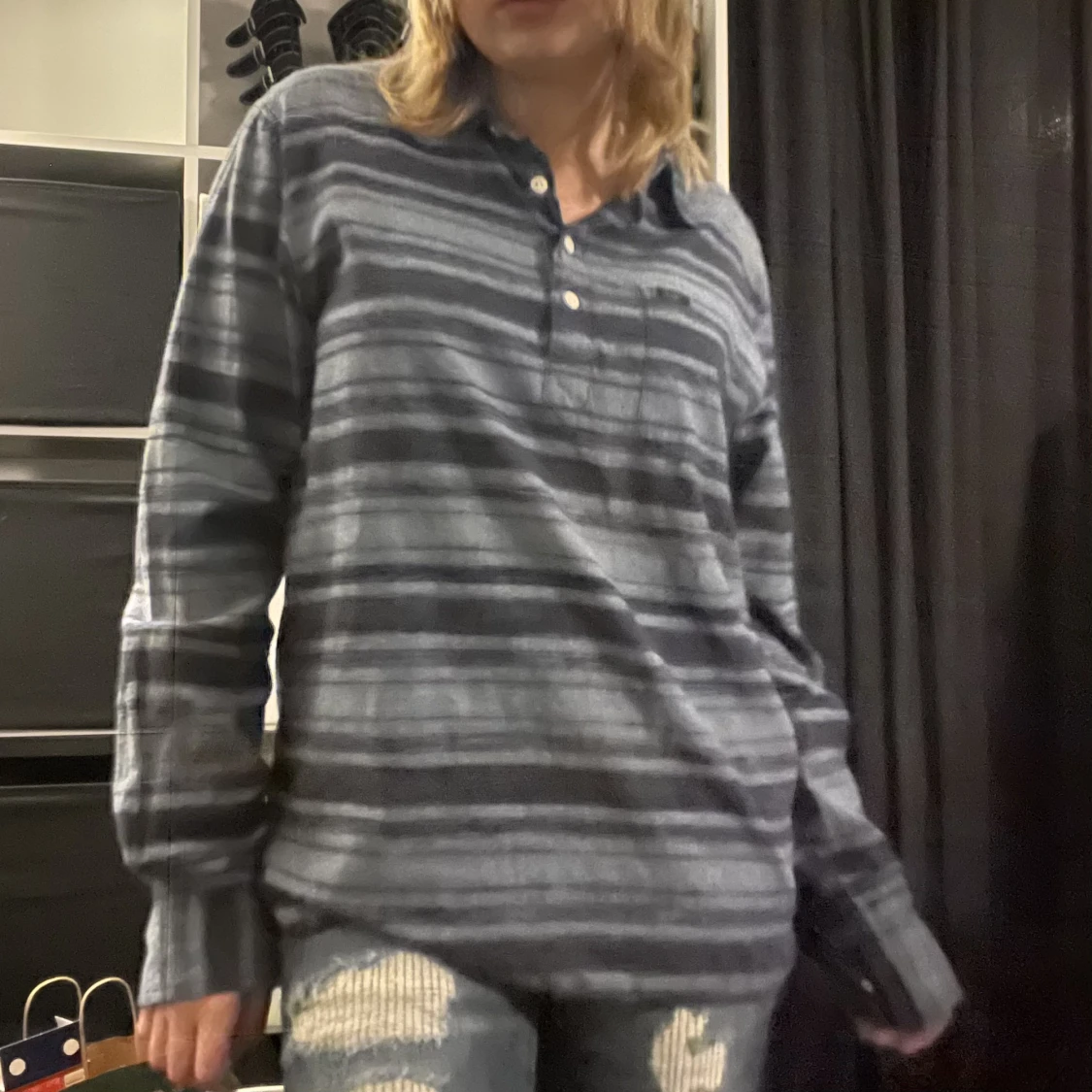 Blå randig tröja från Lee