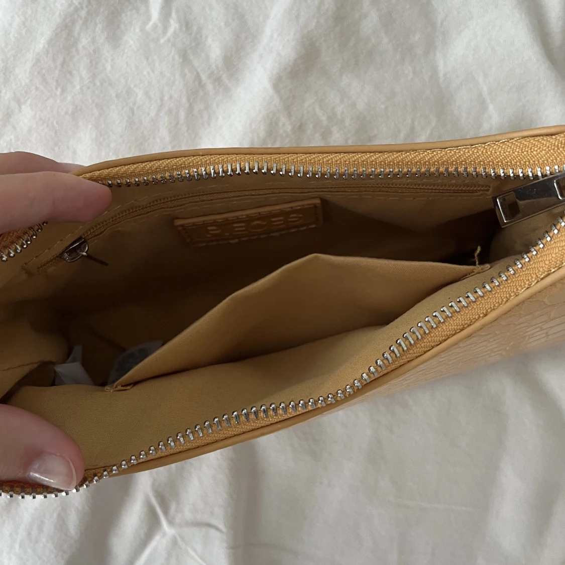 Senapsgul/ Brun axelväska - 91