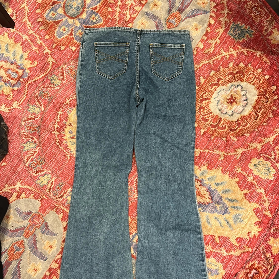 lågmidjade jeans med snörning - 90