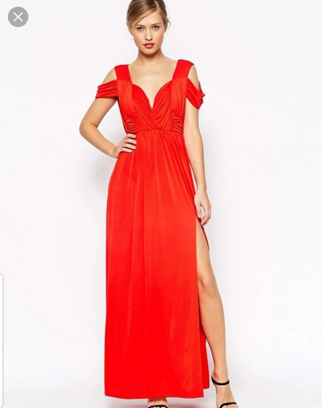 Röd långklänning - 90