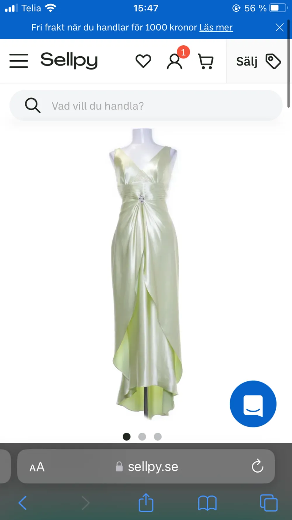 sagegreen balklänning från sifa fashion. köpt på sellpy. aldrig använd, skulle ha haft denna på min bal men hittade en annan klänning jag tyckte om bättre.. Klänningar.