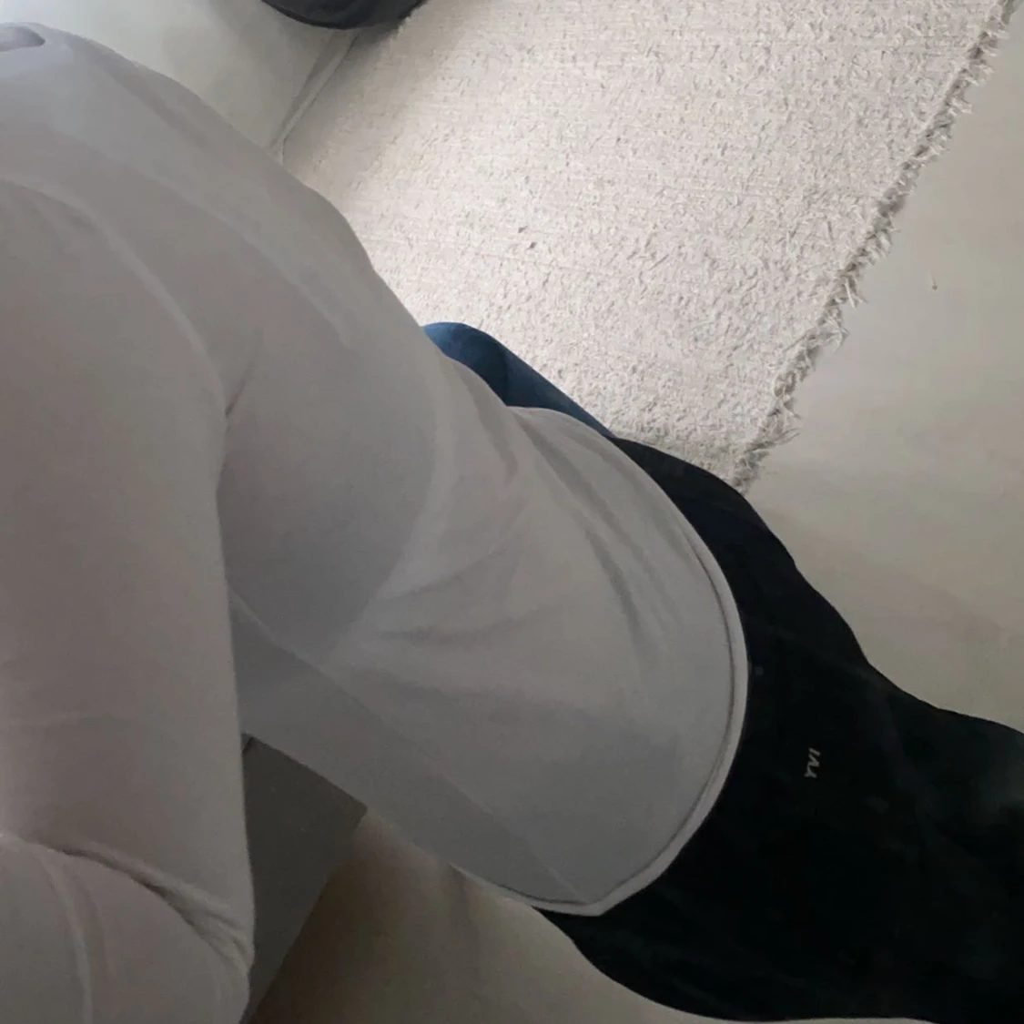 Vit långärmad tröja  - 90