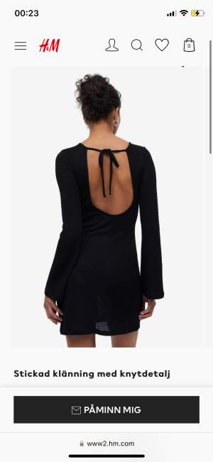 Söker denna klänning från h&m  ”Stickad klänning med knytdetalj” storlekarna: xs,s eller m