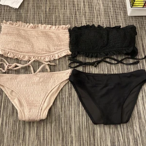 Bikini - Säljer dessa bikinis då de inte längre passar. Köptes för två år sedan från h&m, då allt kostade 200st. Nypris 800kr, mitt pris 180kr + frakten. Storlekslapparna avklippta men de är storlek xs