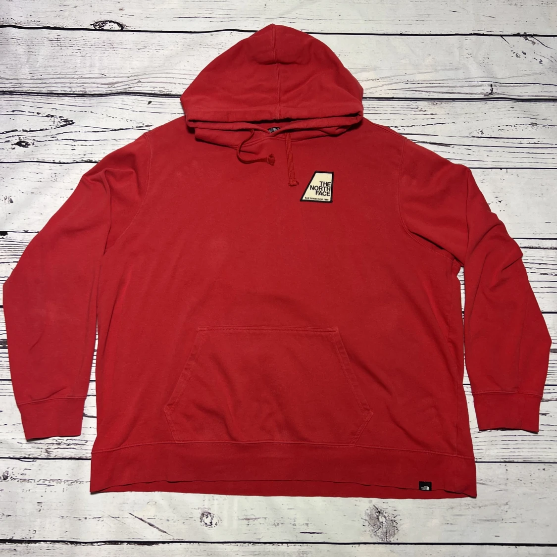 The Nort Face Hoodie Röd