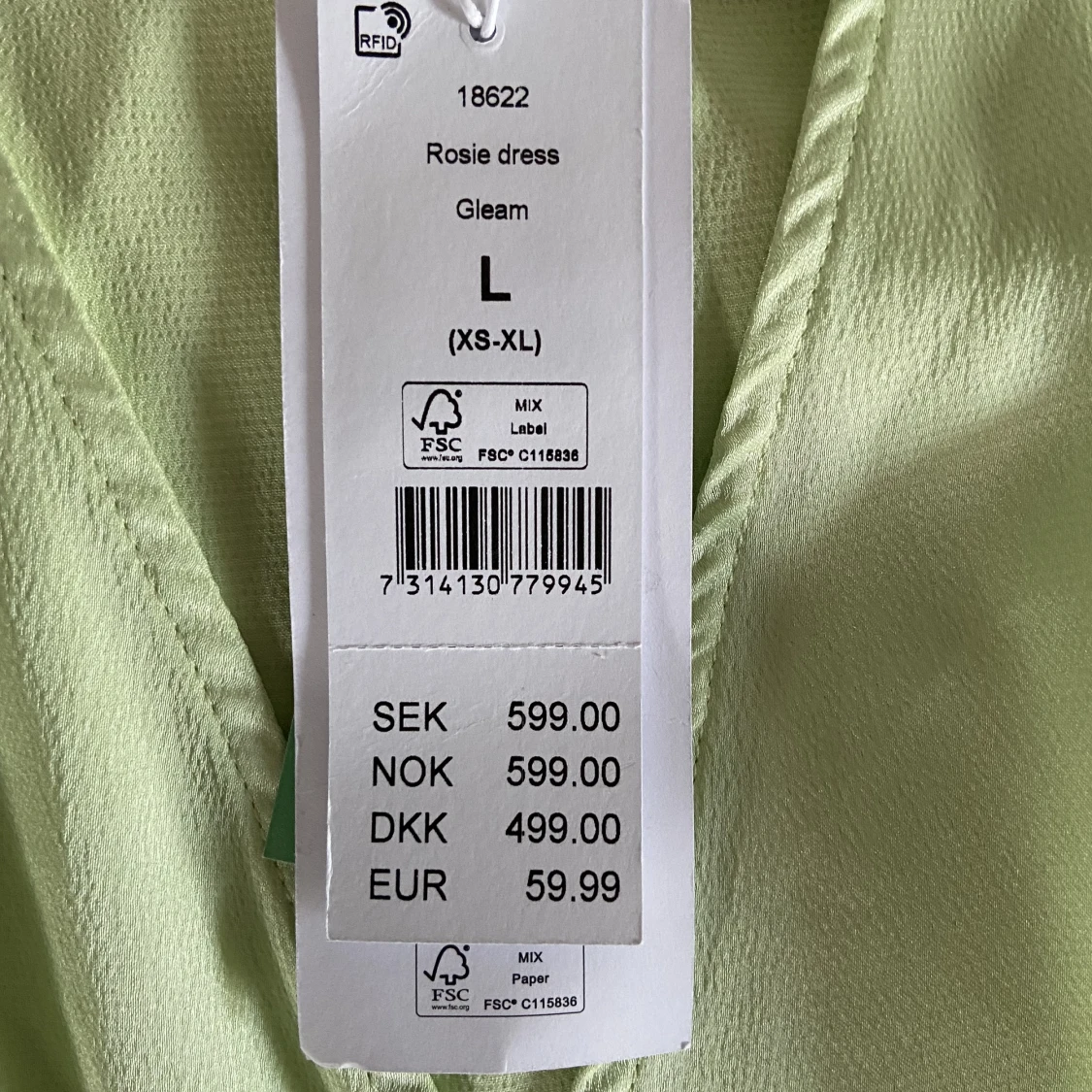 Limegrön klänning - 91