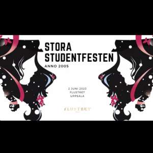 Säljer en biljett till stora studentfesten på flustret i Uppsala. 2/6-23 och insläpp från 20:30. E-biljett som skickas direkt efter köp! Högst bud gäller, startpris: 600kr