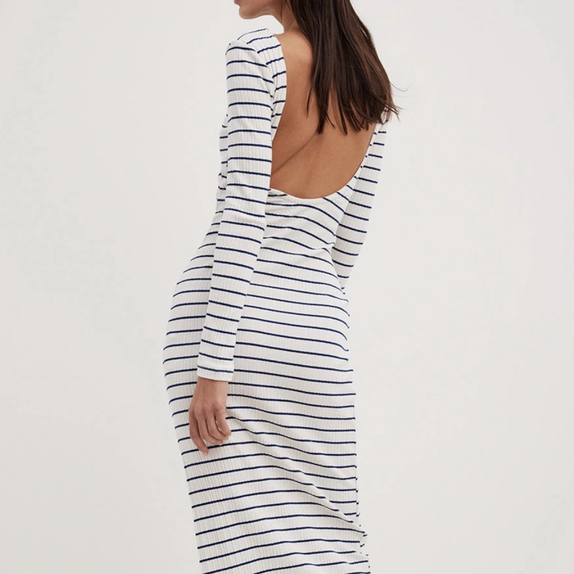 Randig långklänning