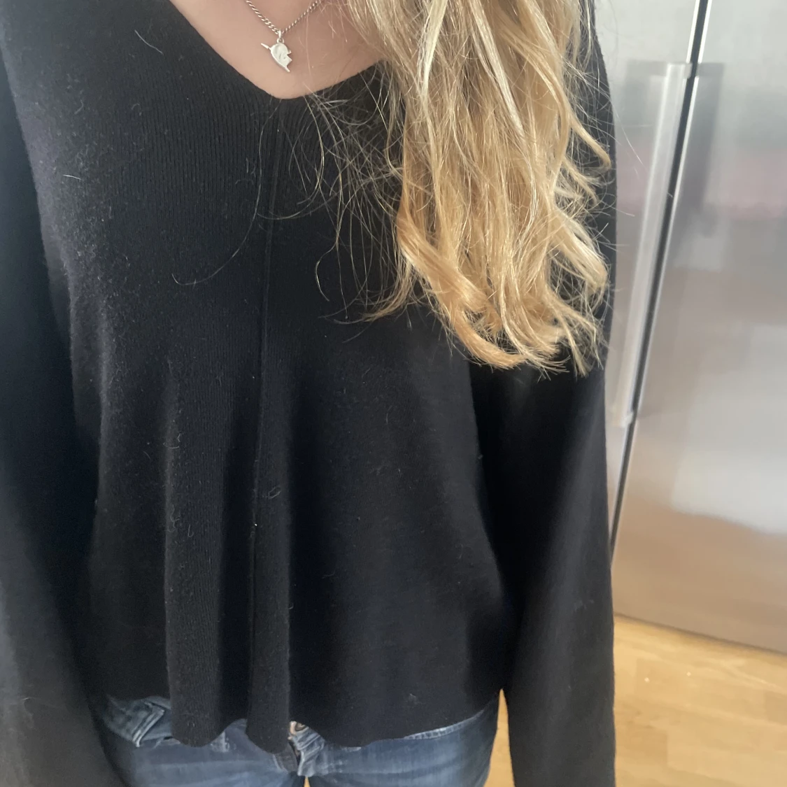 Svart Stickad Tröja - 91