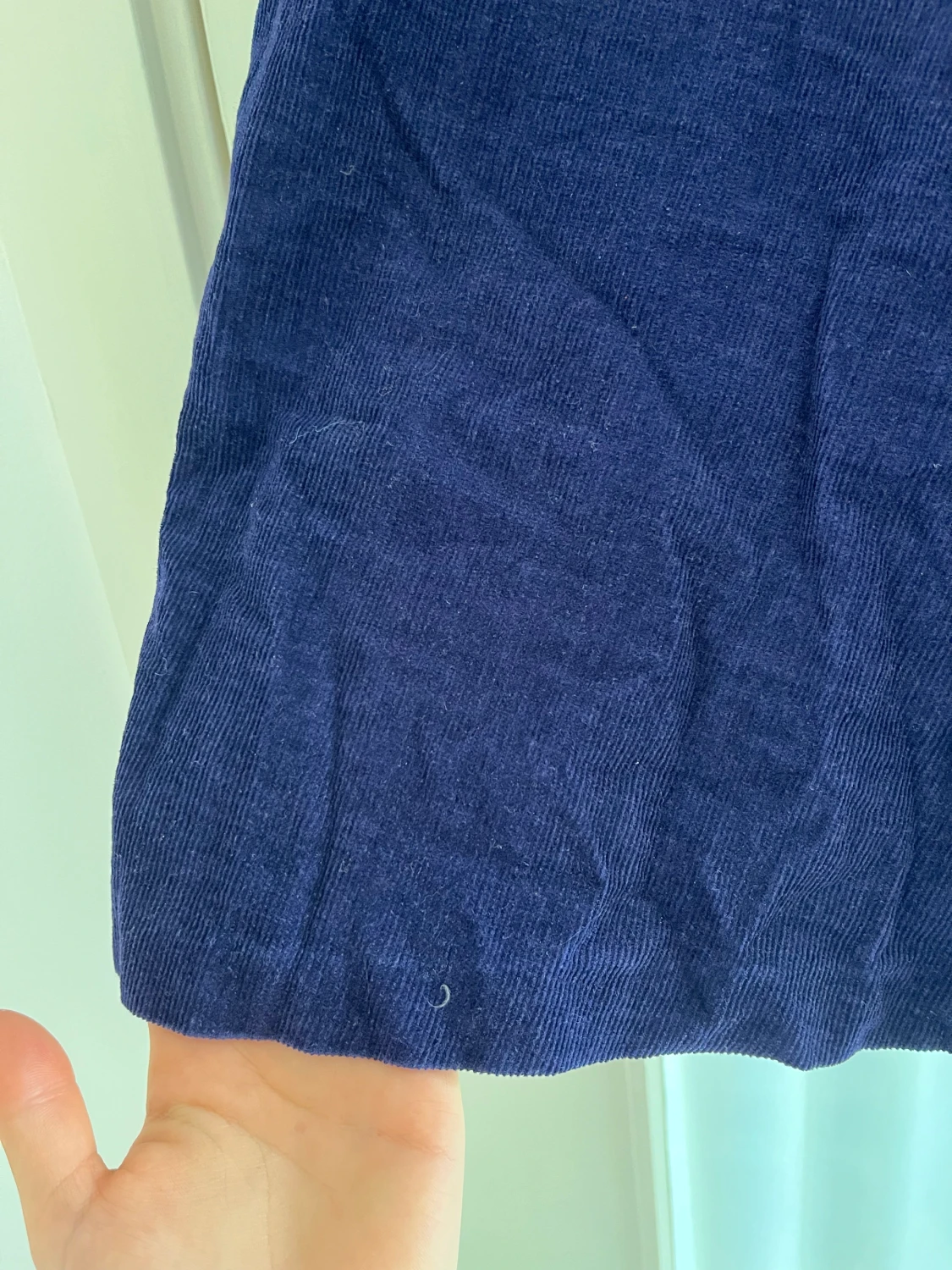 Blå manchesterkjol - 90