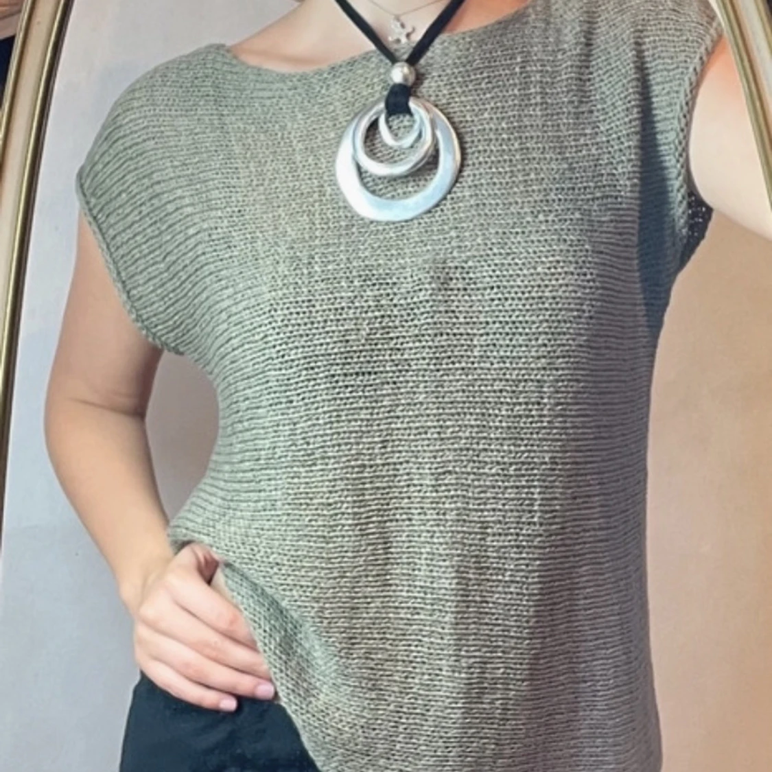 Stickad t-shirt/väst - 90