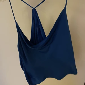 Blå topp - Jättefin blå topp från zara. Använd 1 gång. Går inte att se men är öppen i ryggen 💗💗