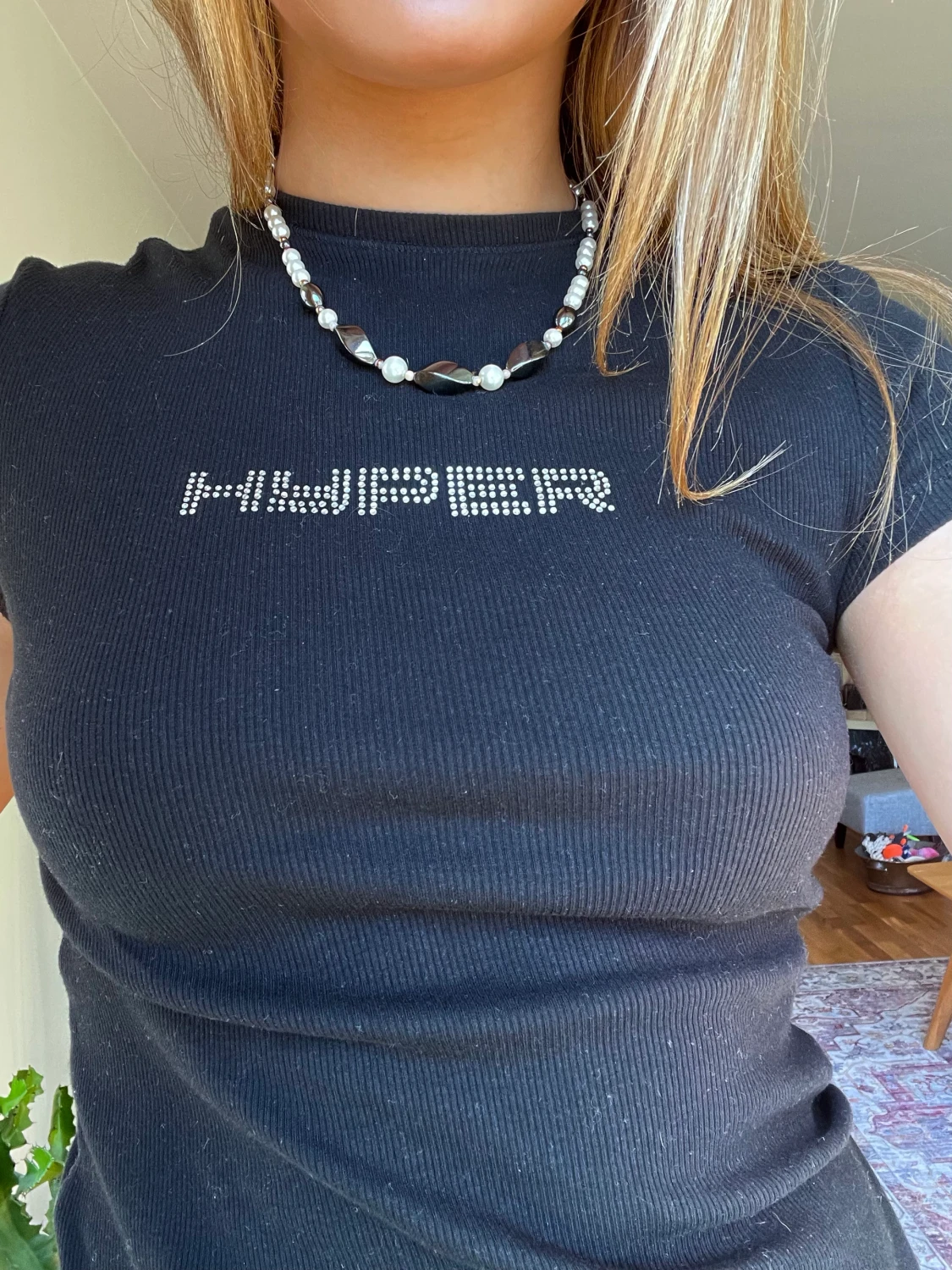 Rhinestone topp - 90