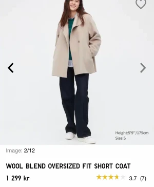 Kort kappa - Hejsan,  Helt oanvänd jacka från uniqlo, storlek S