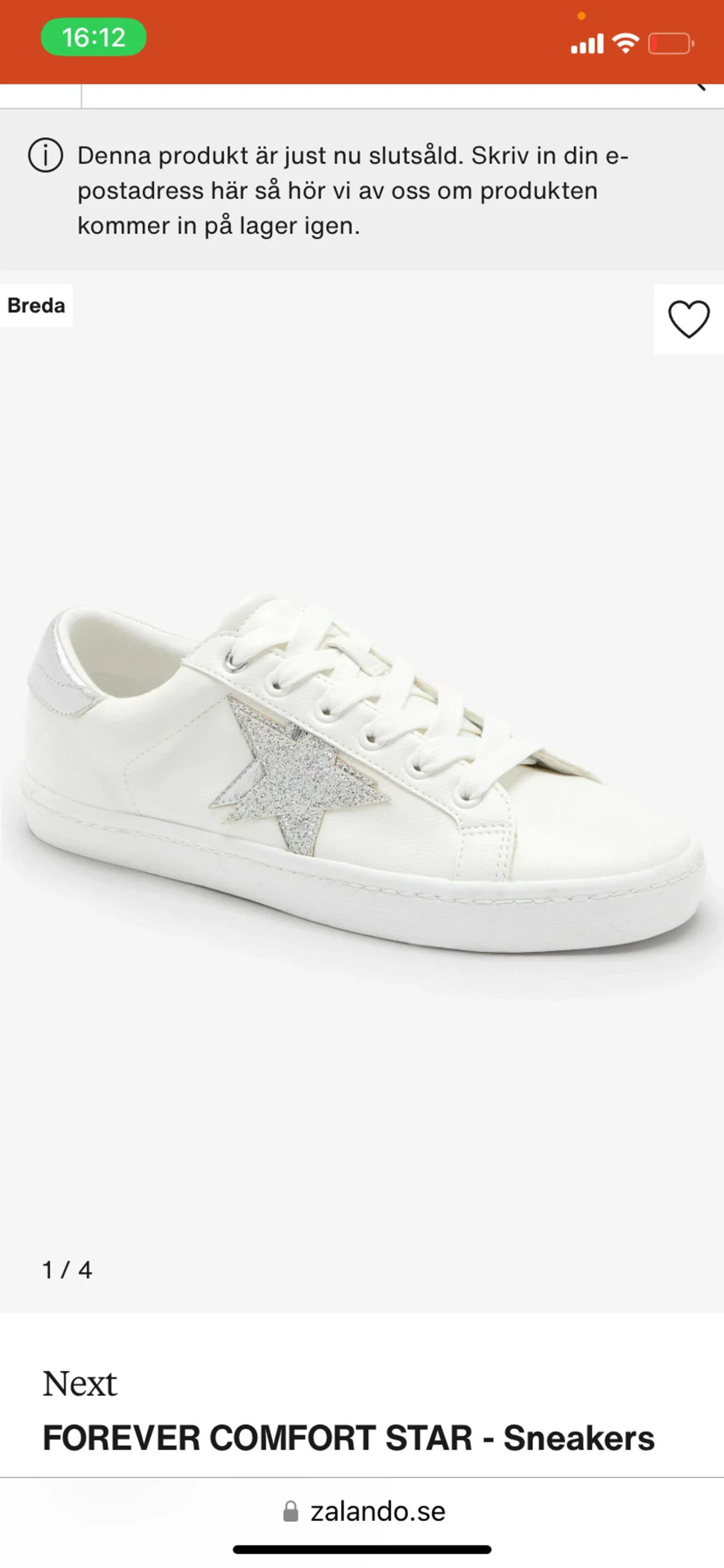 Vita sneakers med stjärna