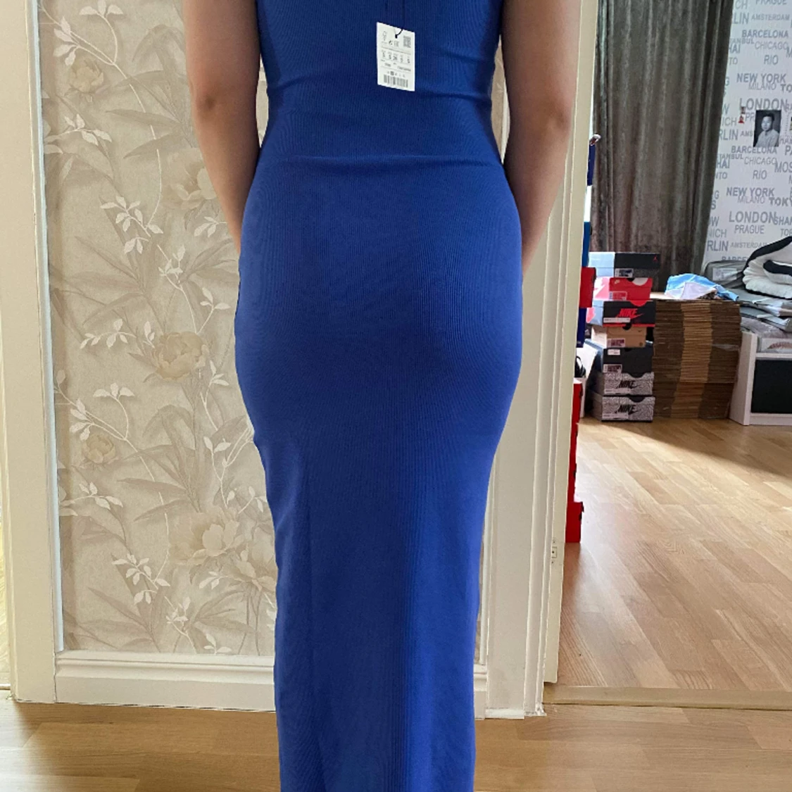 Blå/lila klänning - 90