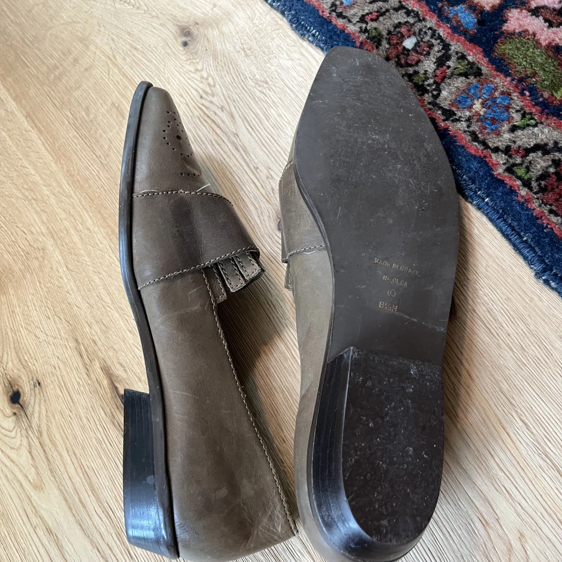 Vintage läder loafers - 90