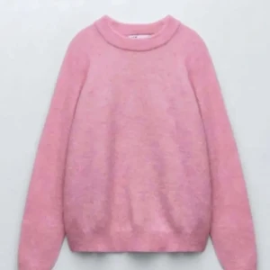 rosa stickad  - stickad tröja från zara