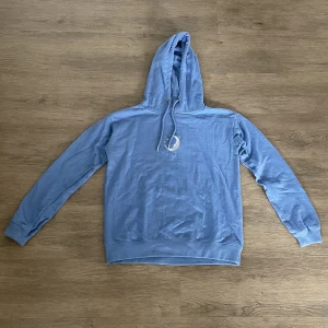 Ljusblå hoodie - Ljusblå hoodie med broderad måne i stl 38 🩵