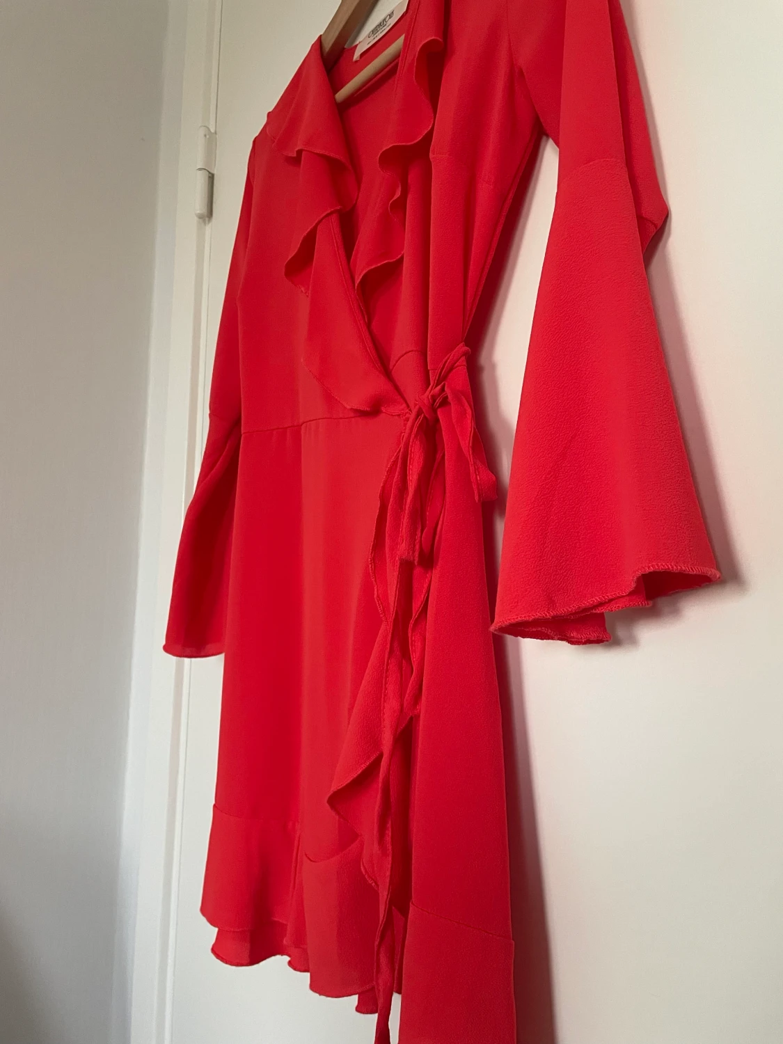 Somrig omlottklänning röd, XS - 91