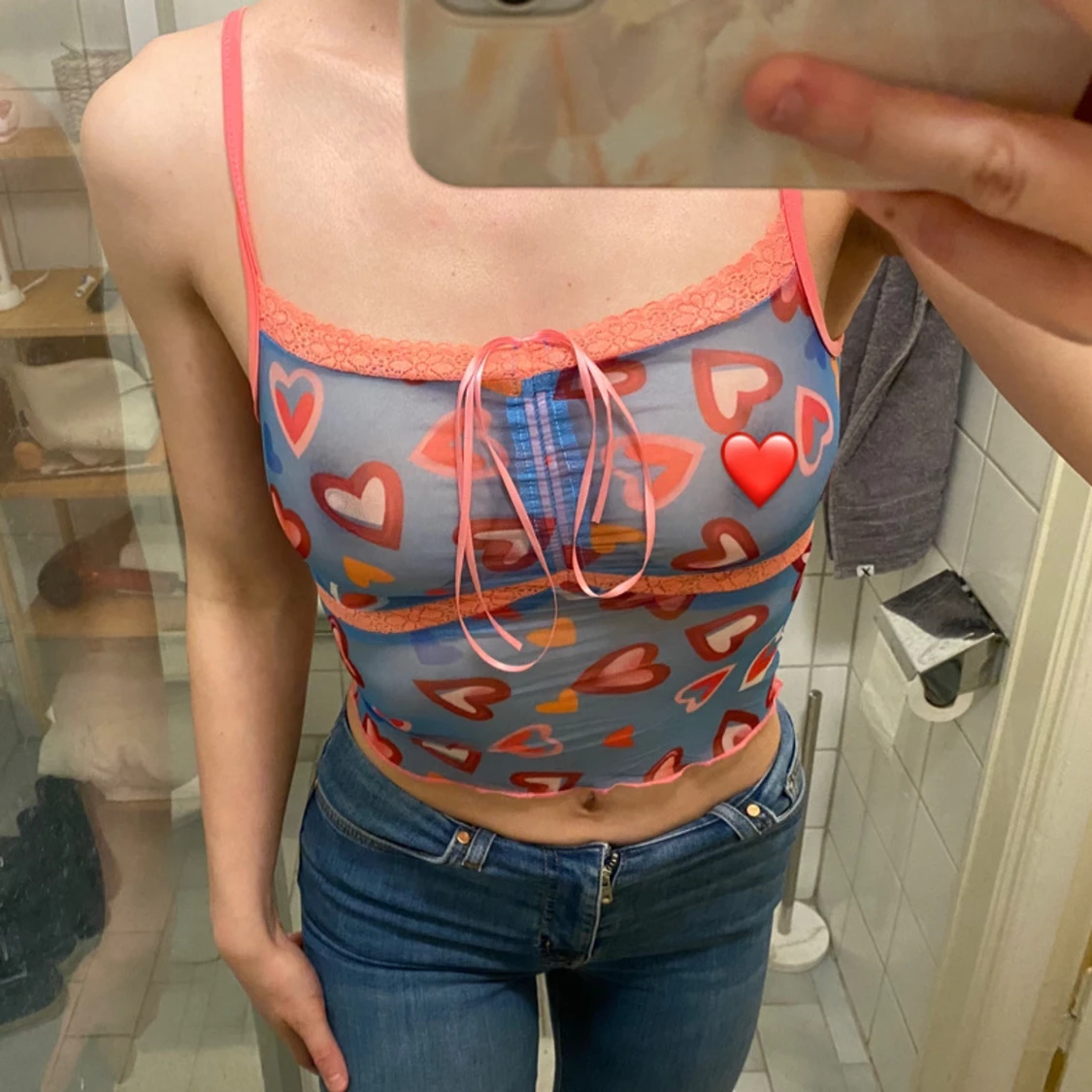 Croptop med hjärtan❤️