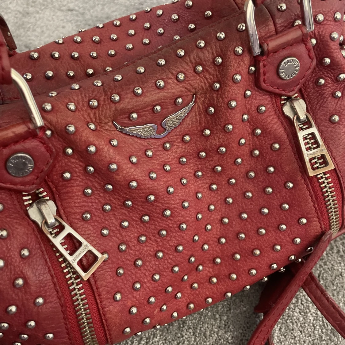 Röd Zadig väska med nitar❤️ - 90