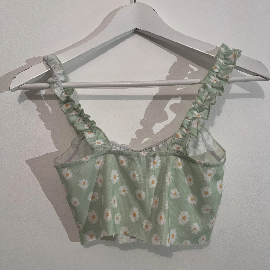 Blommig grön topp - 91