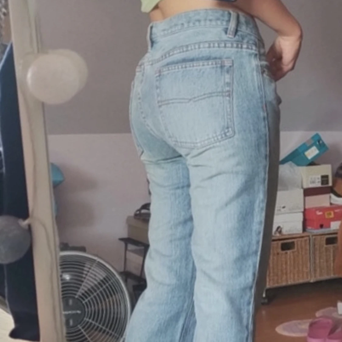 Lågmidjade raka jeans - 91