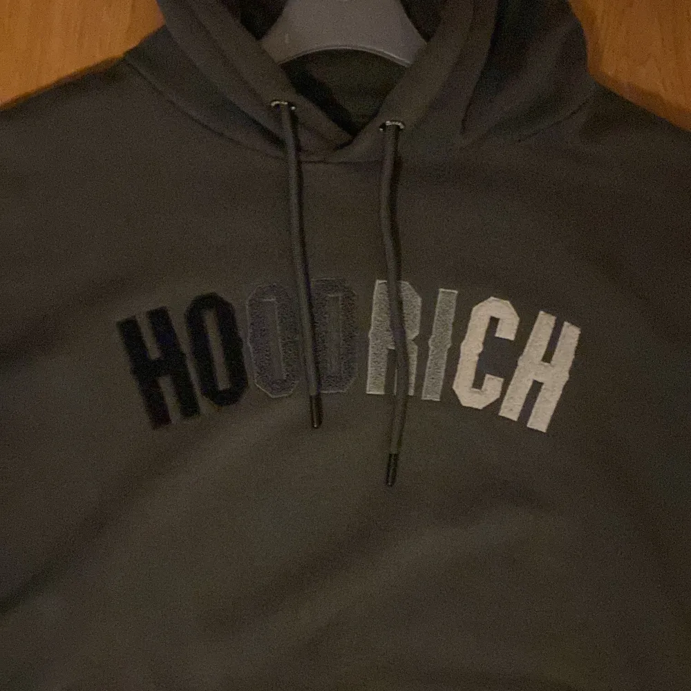 ÄKTA. Grå Hoodrich hoodie. Storlek M.  Bra skick. Knappt använd.. Hoodies.