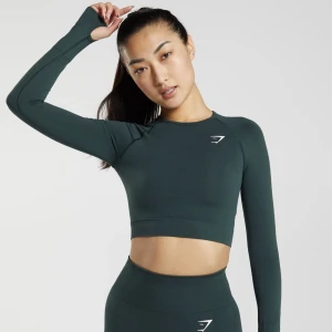 Gymshark träningströja - En mörkgrön träningströja från Gymshark. Använd ett fåtal gånger, är som ny.