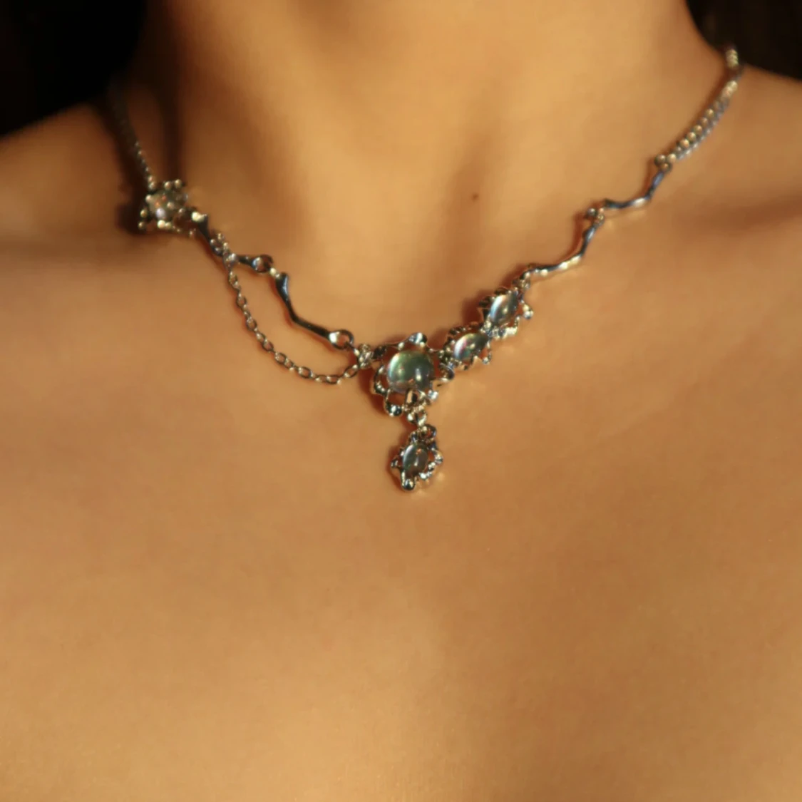 Halsband grönt  - 91