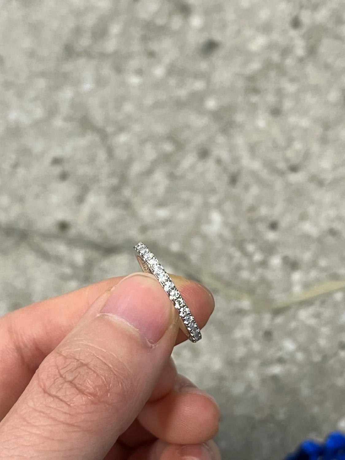 Ring silver Moissanite diamant - 90