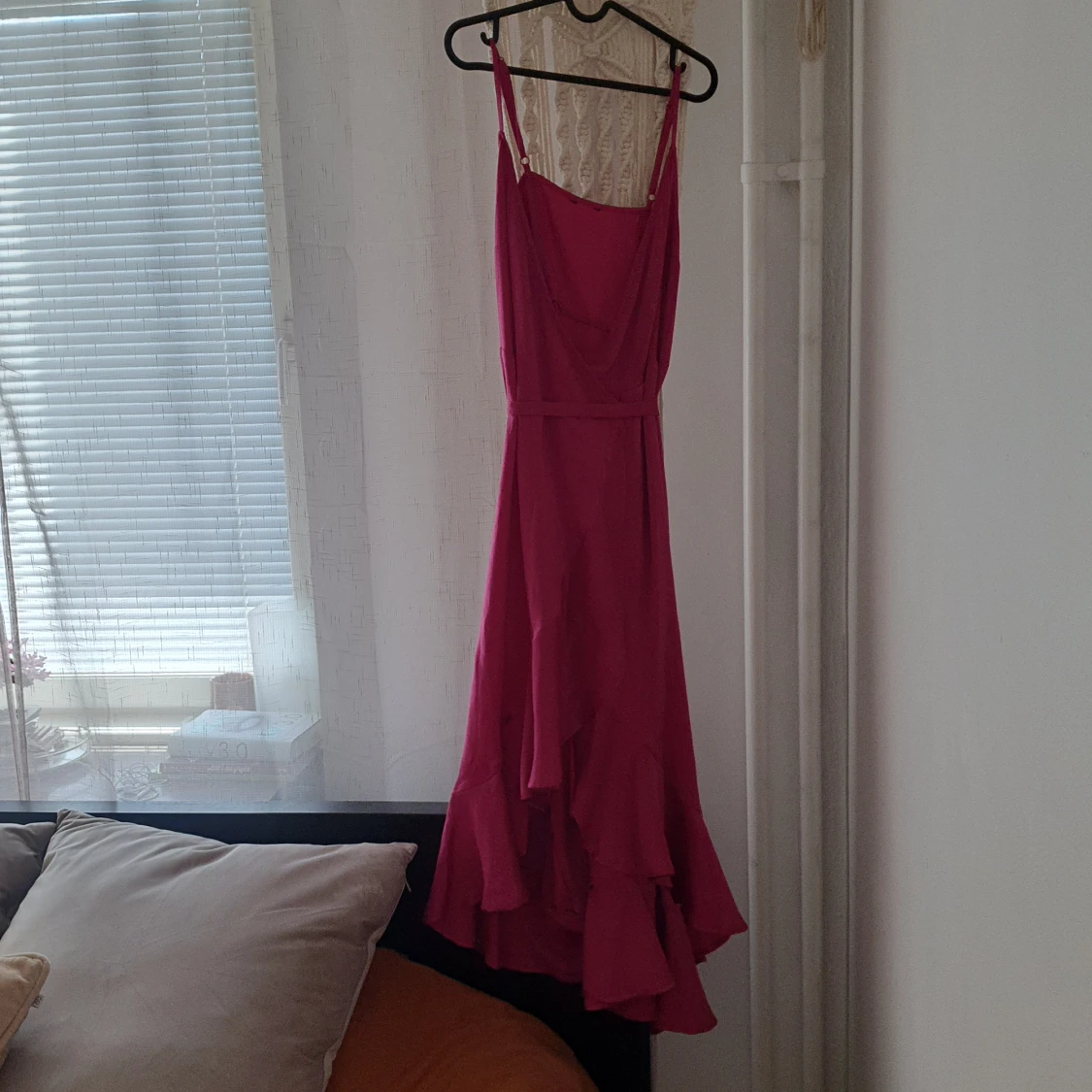 Magenta Silky Tie Dress - 91