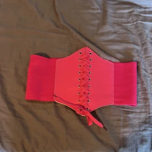 Rosa korsettbälte - Köptes på c.u.m clubwear, använd en gång på halloween förra året. Vill bli av med allt så priset är diskutterbart:)