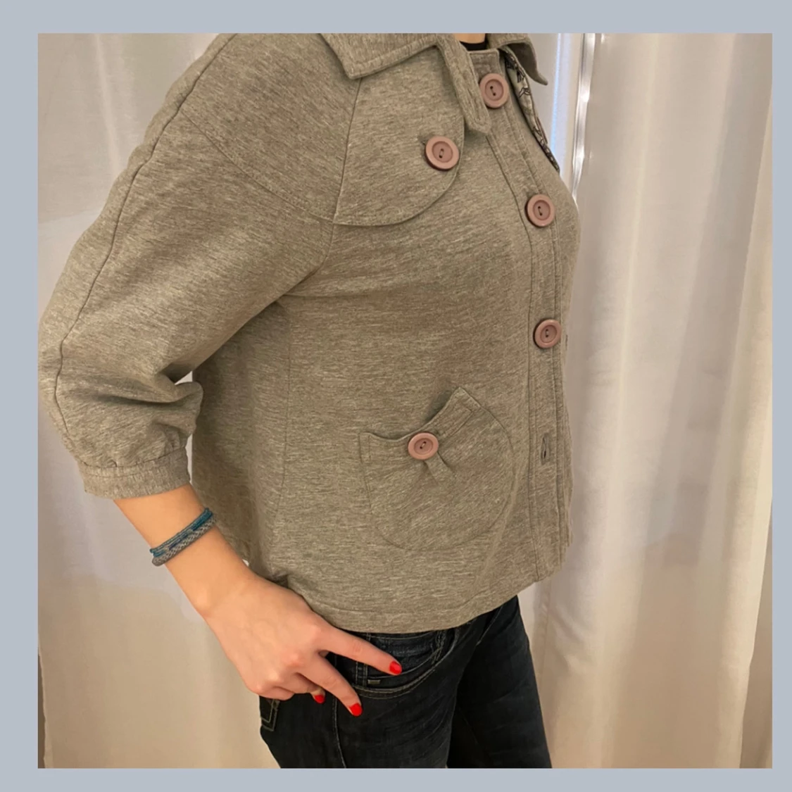 Trekvartsärmad kofta - 91