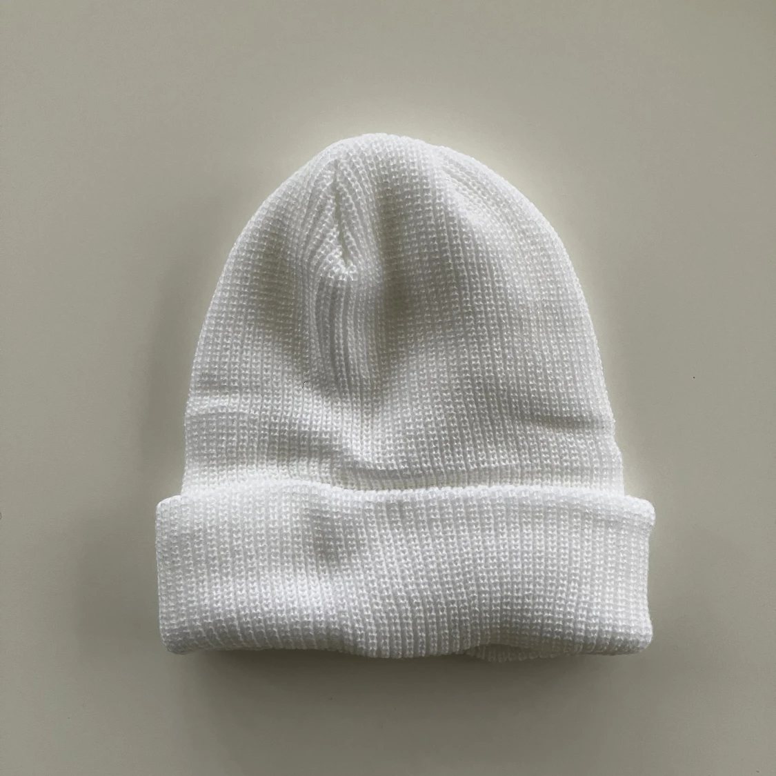 Stickad Vinter Mössa - Vit - 90