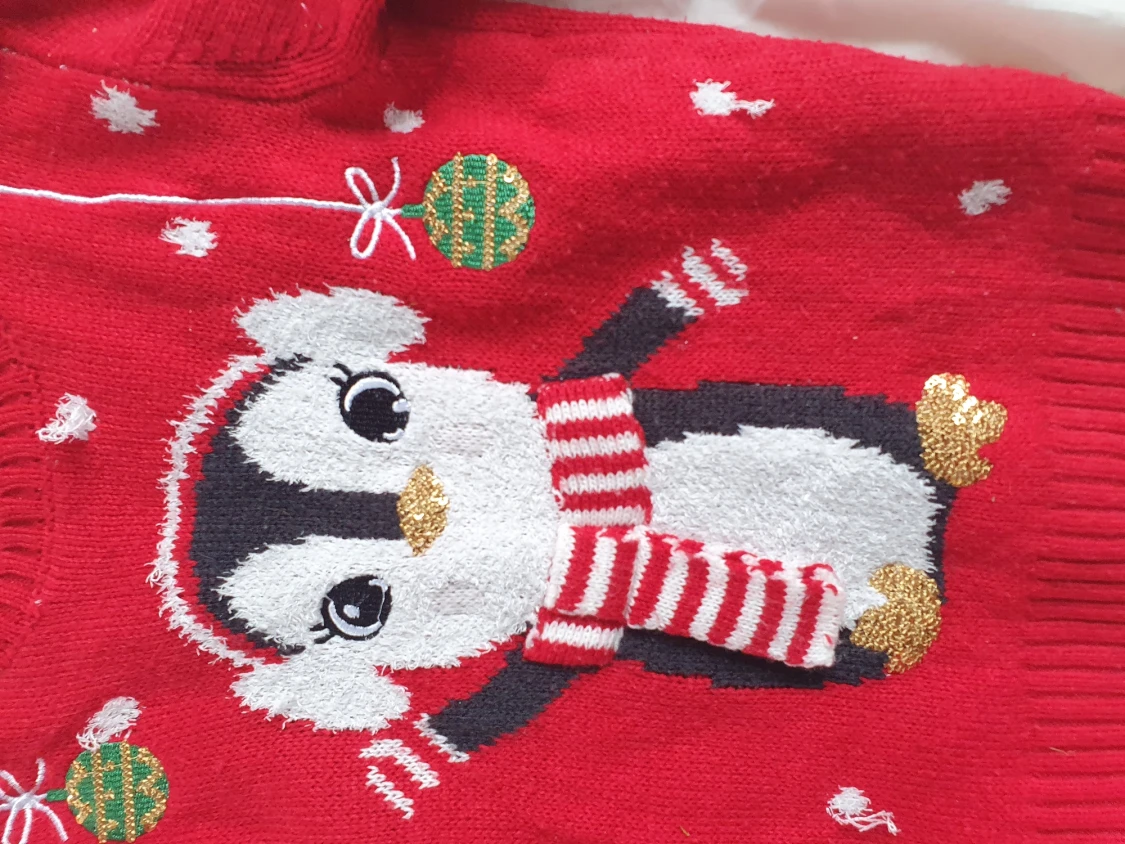 Barn tröja, jul , pingvin  - 90