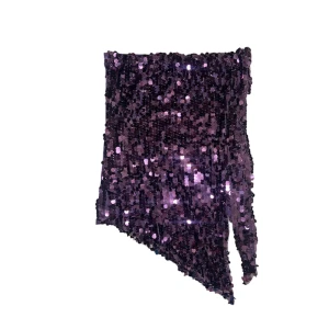 Tube top med paljetter  - Asymmetrisk tube top med slits på höger sida. Står ingen storlek men sitter som en M. Kontakta vid intresse <3