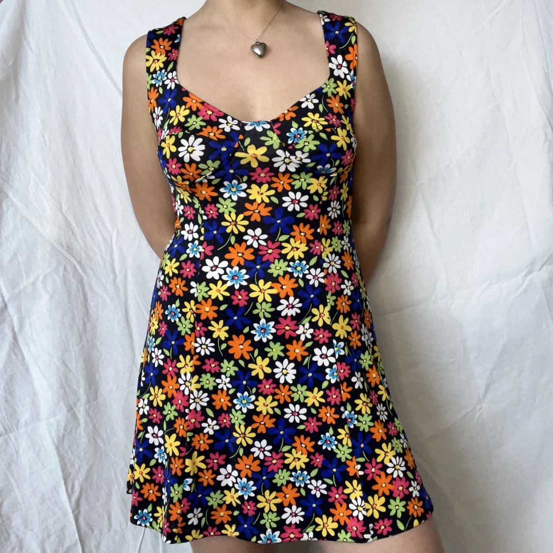 Blommig klänning - 90