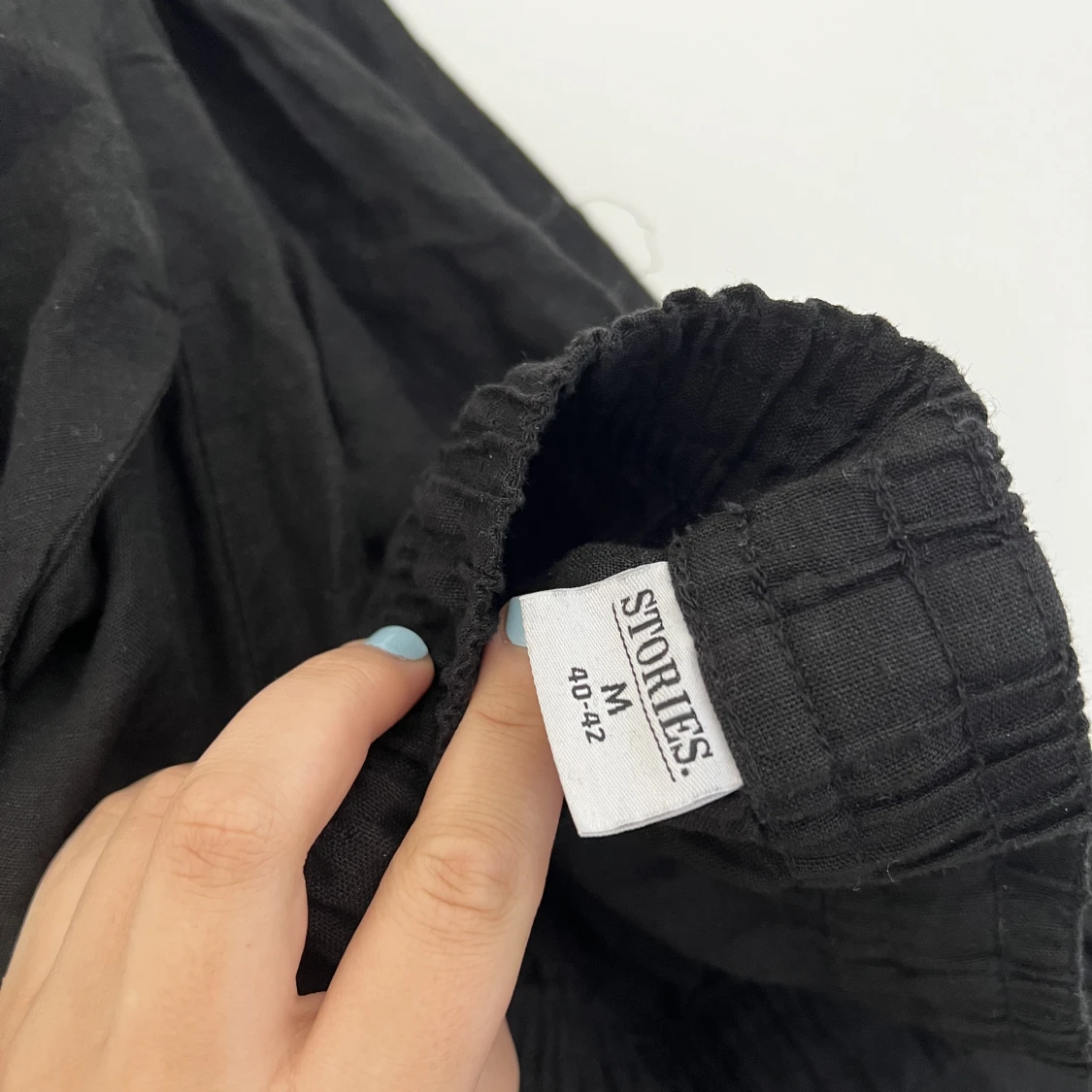 Svarta linnebyxor. - 90